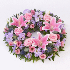 Rose and Lily Wreath